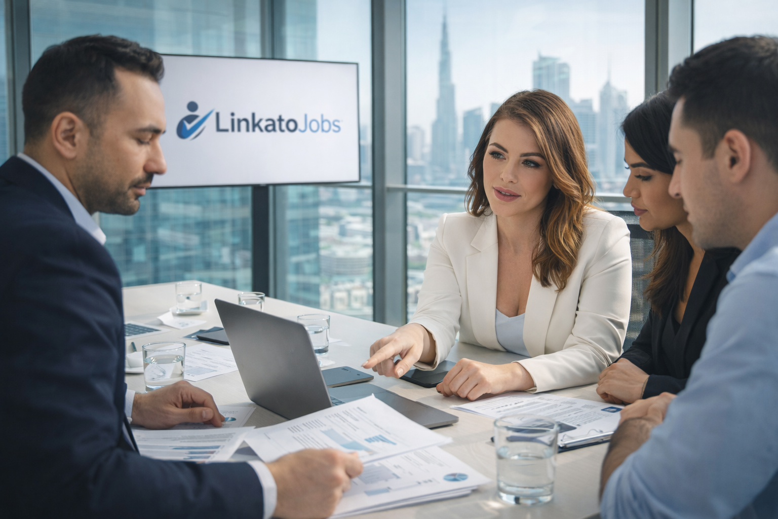 Corporate meeting in  office